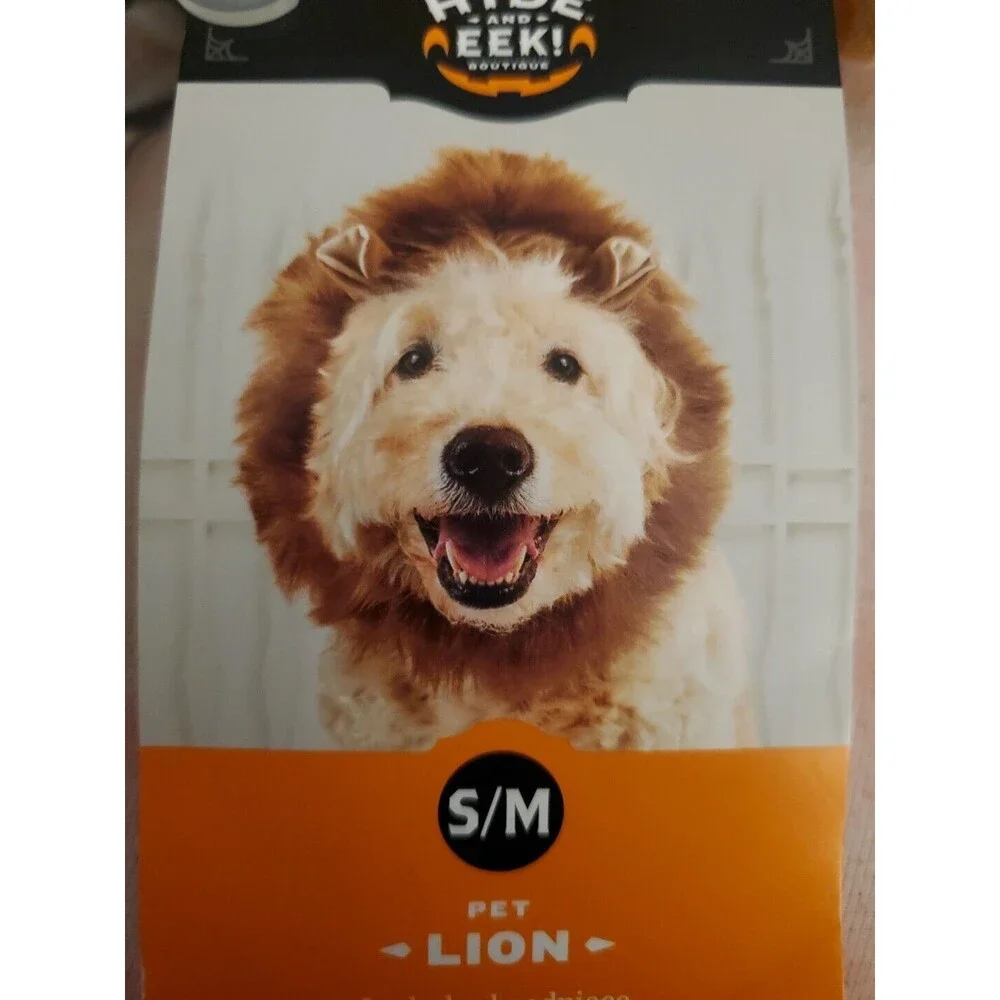 Hyde & Eek! Lion Head Dog and Cat Halloween Costume, Size Small/medium
